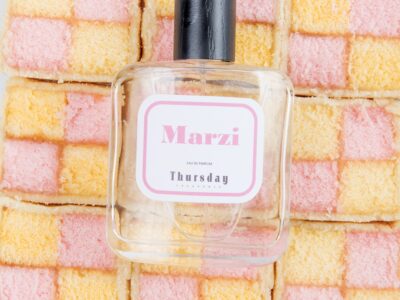 Marzi bottle and Battenberg