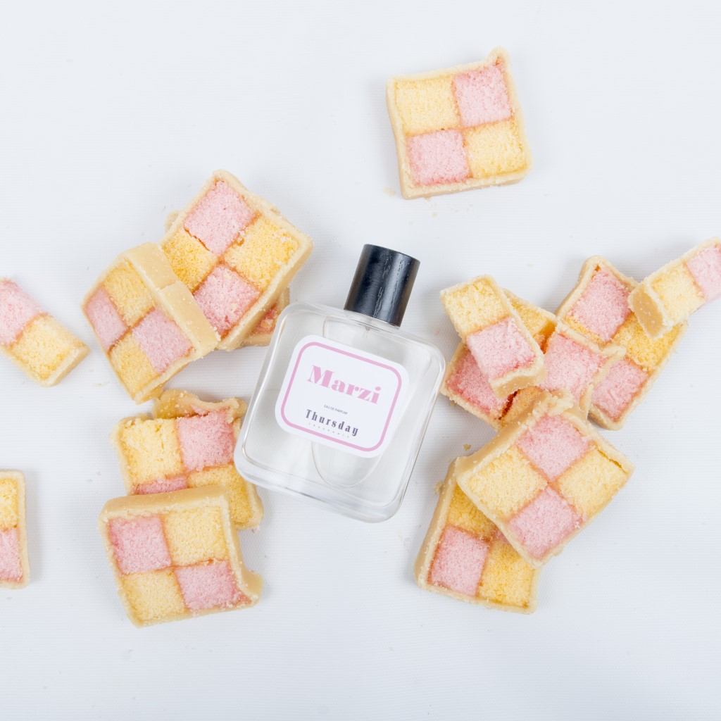 Marzi and Battenberg cake